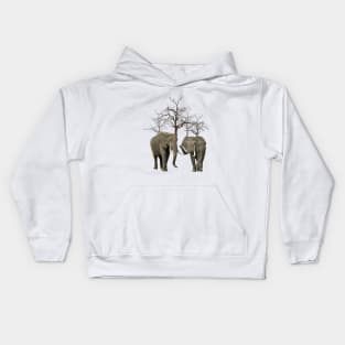 Elephants with trees in Kenya / Africa Kids Hoodie